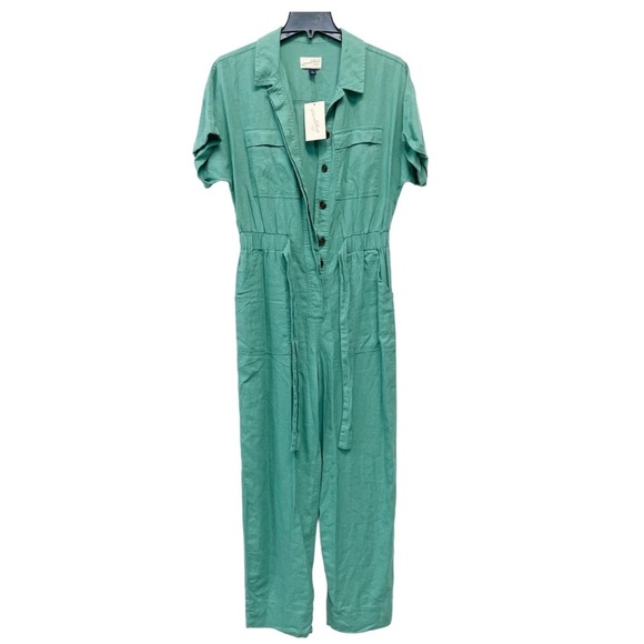 Universal Thread Women's Short Sleeve Linen jumpsuit, romper Green women’s Size - Picture 1 of 12